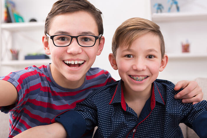young boys smiling
